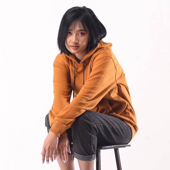 Mcvois Sweater Hoodie Polos Mustard Pria Wanita Premium