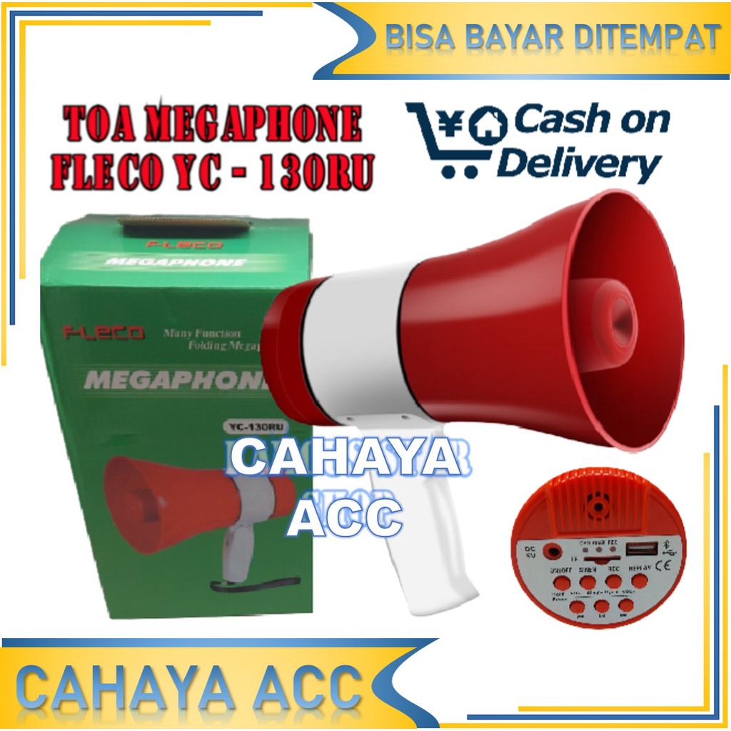 Toa Megaphone FLECO YC-130RU / Pengeras Suara Fleco YC-130RU Fitur Tombol USB Memori Card BISA COD