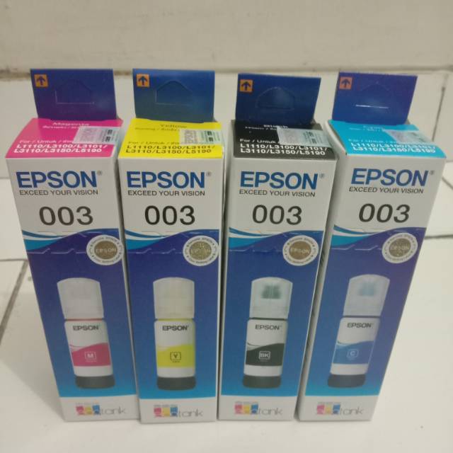 Tinta epson 003 kuning series:L3100,L3101,L3110,L3150,L5150,L5190