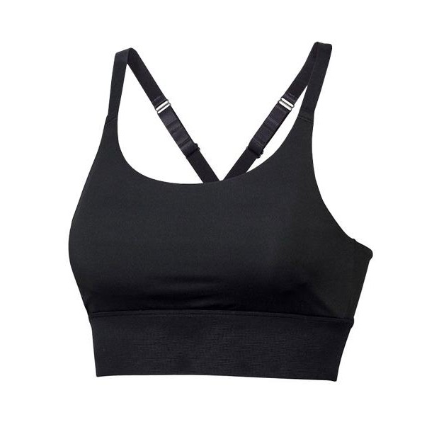 Jual Sports Bra Crivit High Impact Big Rib Racerback Black Terlaris