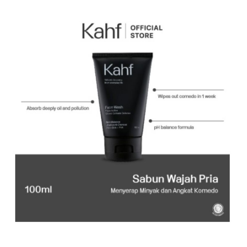 KAHF Face Wash Triple Action Oil And Comedo Defense 100ml