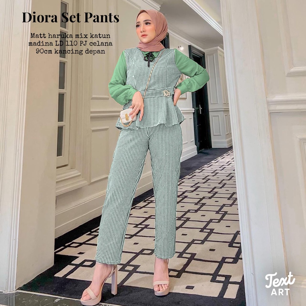 DIORA SET PANTS/SETELAN WANITA KEKINIAN/SETELAN TERBARU/ONE SET WANITA