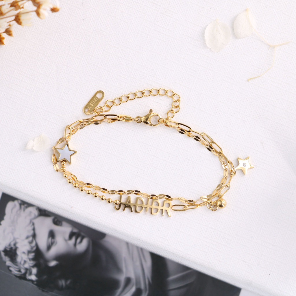 Gelang tangan jadior titanium korea style anti karat