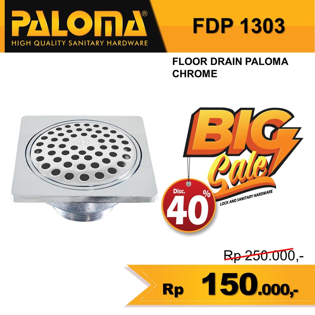 Floor Drain PALOMA FDP 1303 Tutup Lubang Saringan Air Lantai WC Mandi Avur