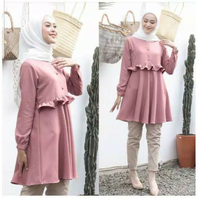 REPALIN TUNIC-LONG TUNIC-ATASAN WANITA KEKINIAN