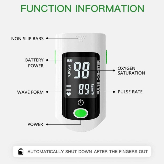 Oximeter Alat Pengukur Detak Jantung Fingertip Pulse - Biru