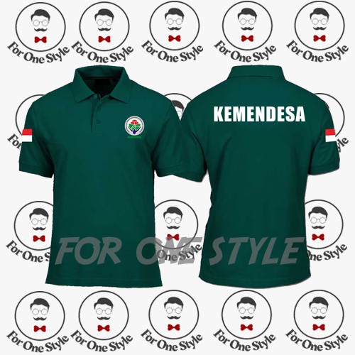 POLOSHIRT KEMENTERIAN DESA 04 - Kaos Polo SDGs Desa FREE NAMA DESA - Kaos Kerah KEMENDESA