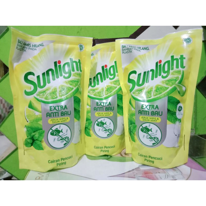 sunlight extra anti bau jeruk nipis & daun mint 755 ml