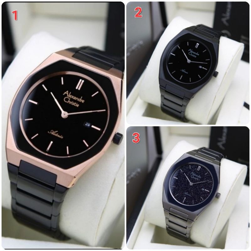 ORIGINAL GARANSI RESMI 1 TAHUN JAM TANGAN PRIA ALEXANDRE CHRISTIE ANALOG RANTAI STAINLESS STEEL ARLO
