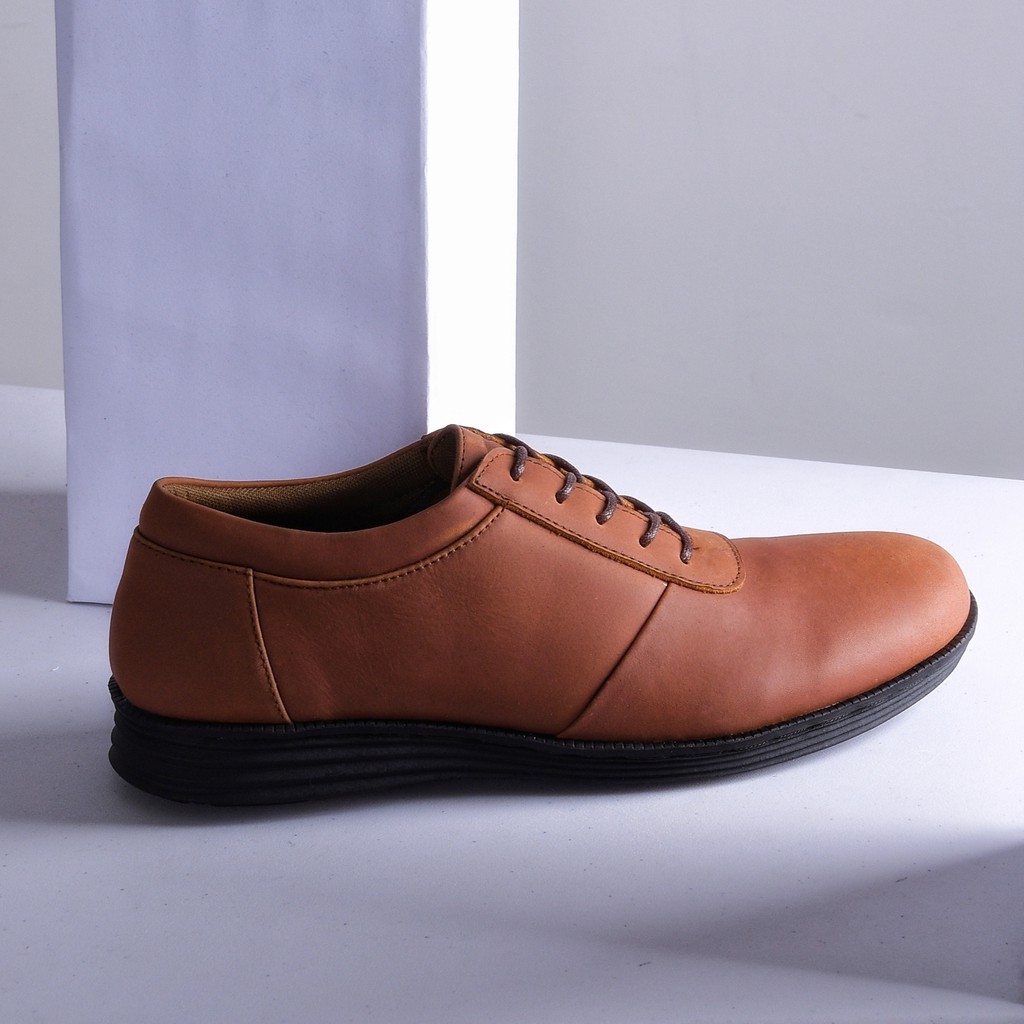 ACCENT CAMEL |FORIND x Reyl| Sepatu Kulit Asli Vintage Klasik Casual Pria Sport Original Footwear