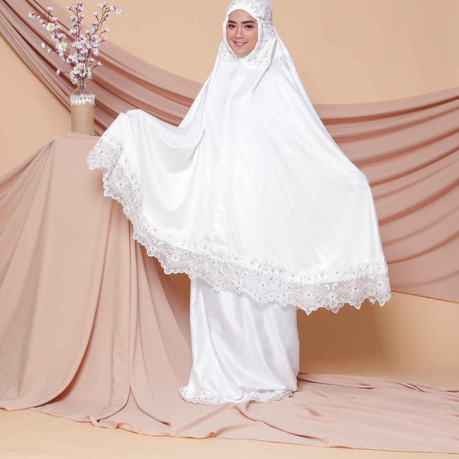 Serbu - Mukena Set Renda Bordir Mutia (꧆◡꧆๑)