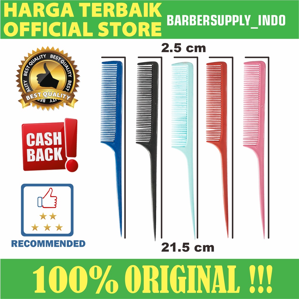 SISIR SASAK RAMBUT TULANG SANGGUL PLASTIK WARNA WARNI TERMURAH SALON