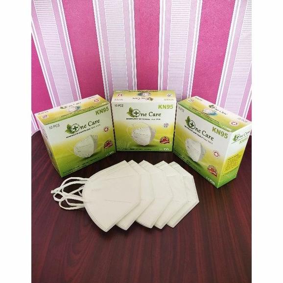 Terlaris Masker Kn95 One Care 10Pcs Original Masker Kesehatan Medis Anti Virus - Kn95 Putih