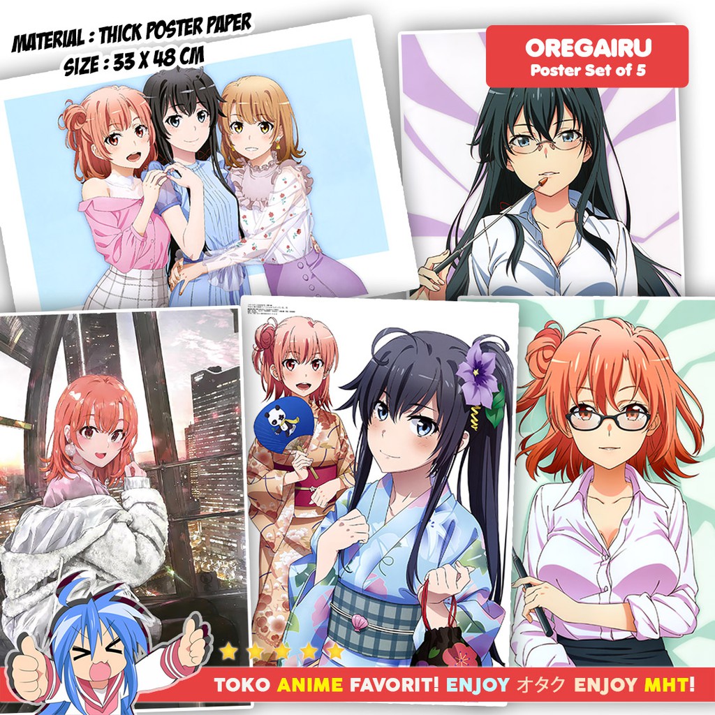 Poster Anime Oregairu Set Of 5 My Youth Romantic Comedy Is Wrong