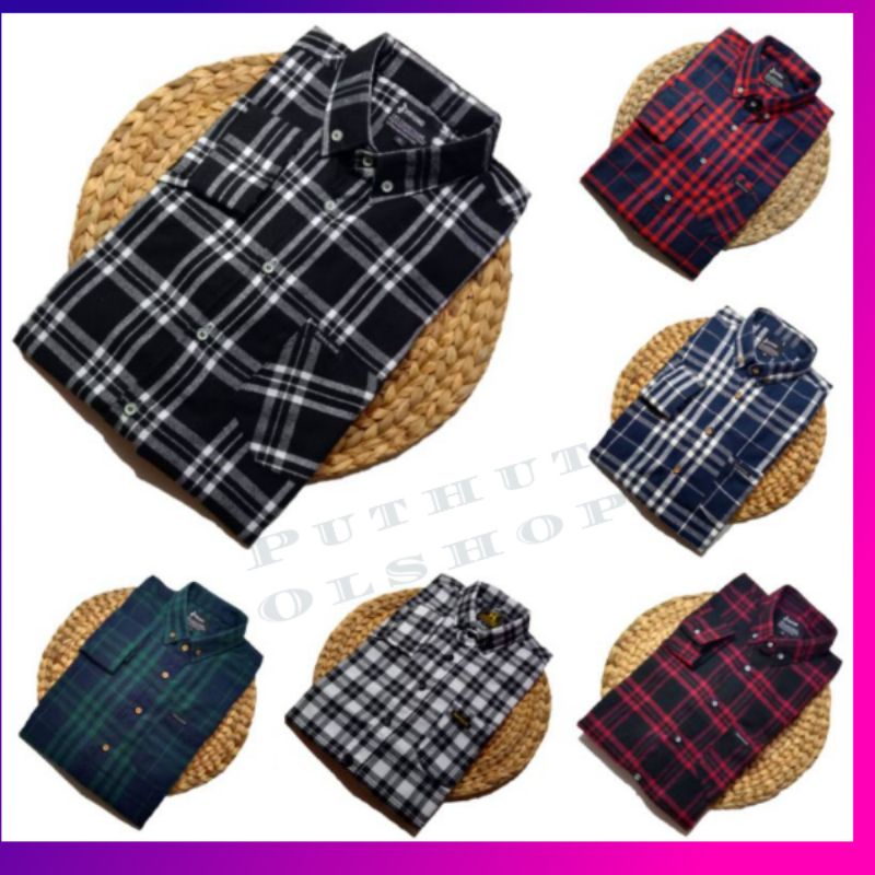 HEM FLANEL/HEM KOTAK-KOTAK PRIA WANITA/KEMEJA LENGAN PANJANG/HEM KEKINIAN MASA KINI
