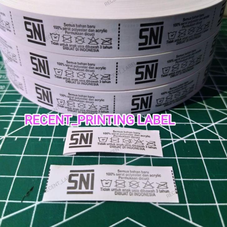 

L-IVQ ☼ Printing logo,wash label, SNI label 1.5x4.5cm 1 roll @2.000 pcs ✯✯✯✯✯