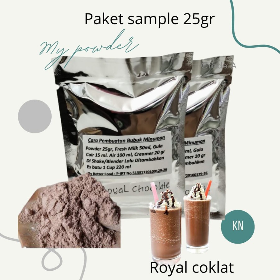 

PAKET SAMPEL GRADE A ROYAL CHOCOLATE 25 GR.