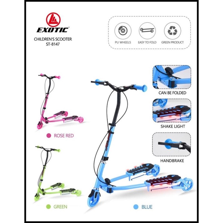 Coarcella - Scooter / Skuter / Otoped Shake Gunting Mainan Anak Exotic 8147