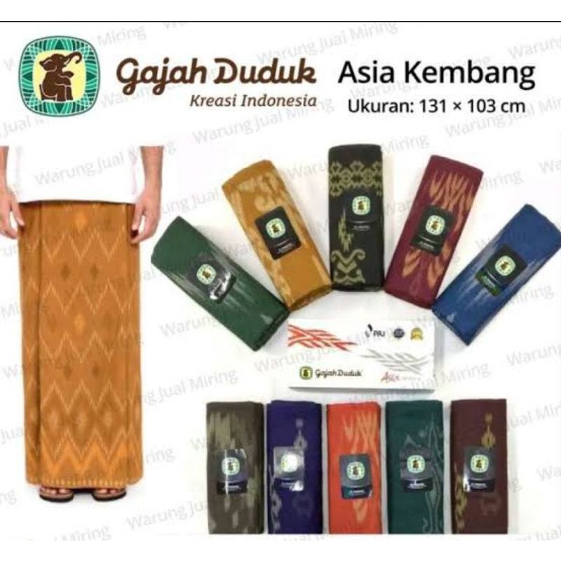 sarung tenun gajah duduk nusantara,asia kembang dan premium kembang