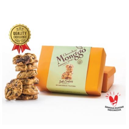 

SOFT COOKIES DARK CHOCOLATE 77% 10X28G CHOCOLATE MONGGO BISKUIT
