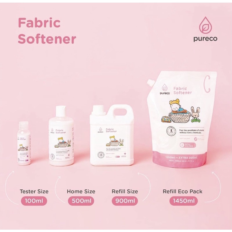 Pureco Home 1450 ml / Eco Pack / Ecopack Liquid Detergent Liquid Dish &amp; Bottle Soap Fabric Softener Liquid Handsoap