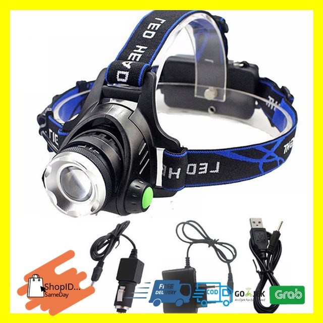 Power Headlamp LED Cree XML T6 + Charger