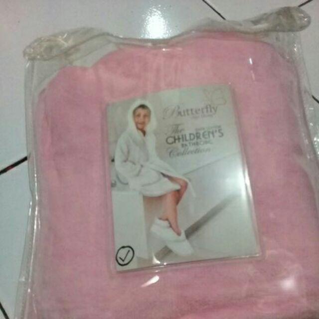 Kimono Handuk Mandi Anak-anak Lucu Butterfly Terry Palmer Hijau Tosca Size S