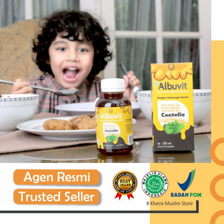 Madu Anak Penambah Nafsu Makan - Madu Herbal Nutrisi Anak Albuvit Asli + Temulawak dan Pegagan