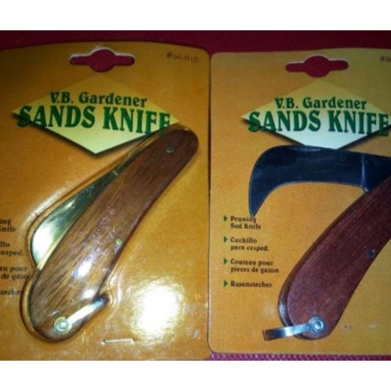 PISAU LIPAT OKULASI / SANDS / Handle kayu /alat pisau lipat