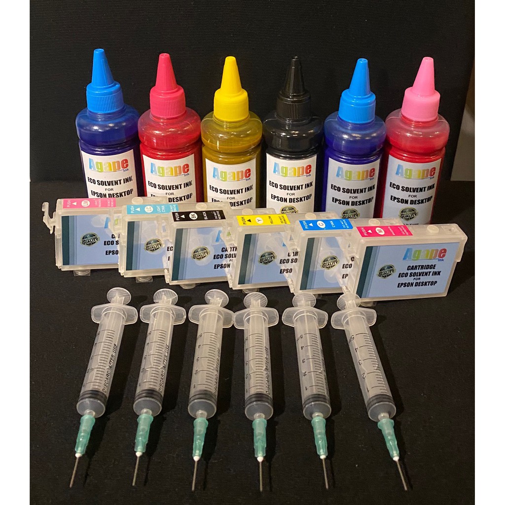 Tinta eco solvent dan Epson R 1390 cartridge khusus eco solvent