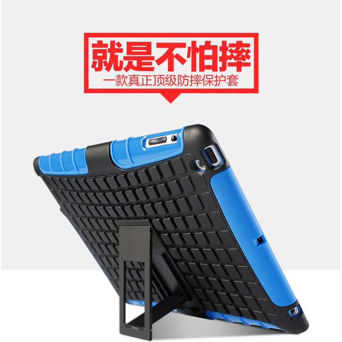 NEW CASE RUGGED IPAD 1 2 3 SOFT+HARD BACK STAND DUAL ARMOR COVER SLIM - HITAM MILENIA