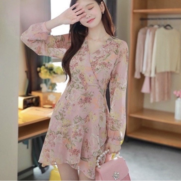 CASUAL DRESS KOREAN STYLE PREMIUM CHIFFON IMPORT ALL SIZE NEW ARRIVAL