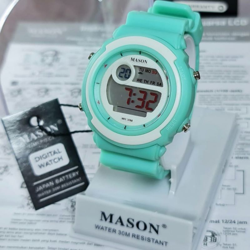 Jam Tangan Anak Digital Mason MDB 7008 Rubber Original