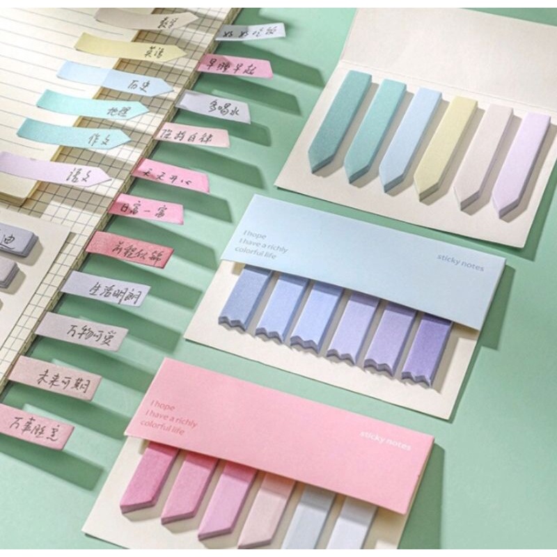 

Q551 - 120 Sheets Morandi Gradient Sticky Index Notes / Sticky Notes Gradient / Gradient Sticky / Sticky Warna-Warni