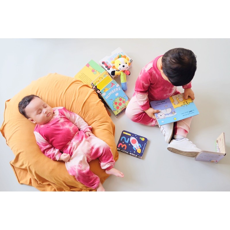 Pyjamas Ribs CAMEEL Tiedye include tas kecil (pouch)