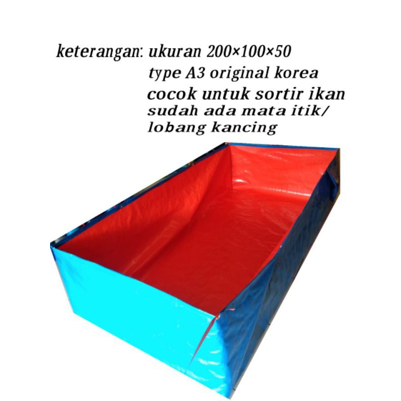 TERPAL KOLAM IKAN (200×100×50)