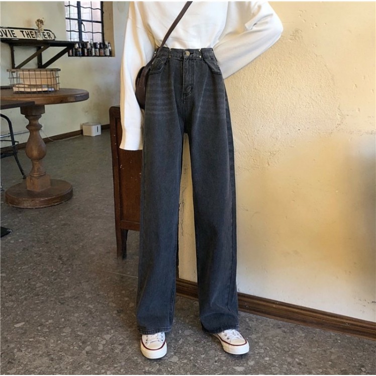 XIAOZHAINV Celana Panjang Wanita High Waist Jeans Korean Style 147