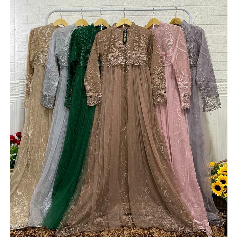 (COD) Gamis Brukat Sabana| Gamis| Gamis Pesta| Gamis Kondangan| Gamis Tile| Gamis Brukat| Gamis Brokat| Gamis Brukat Terbaru| Gamis Pesta Terbaru| Gamis Jumbo| Gamis Jumbo LD120| Kebaya Modern HKS HANANIA KEBAYA MODREN