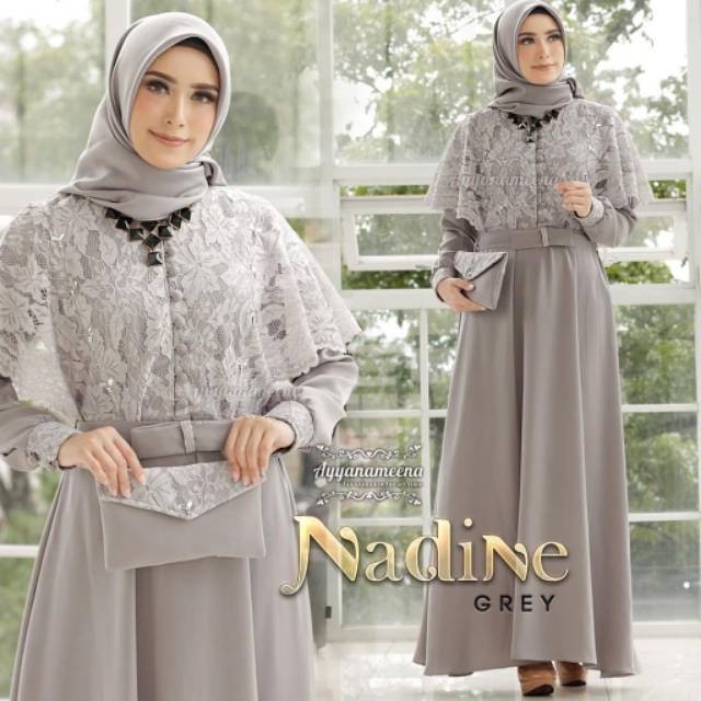 NADINE DRESS / dress muslim BCB-GREY