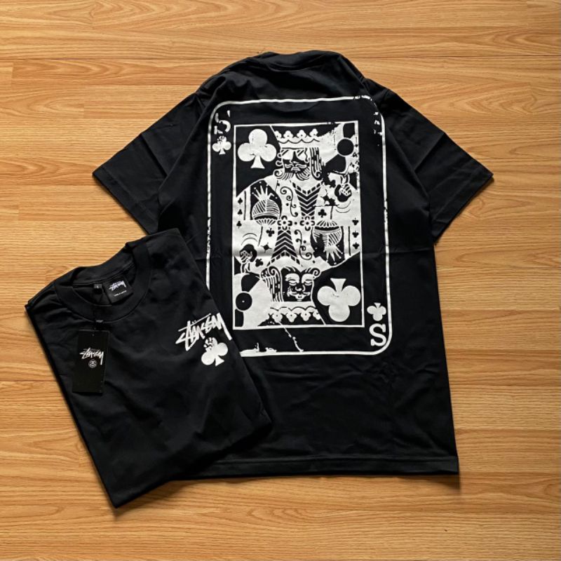 KAOS TSHIRT STUSSY CARD KING LOGO UNISEX