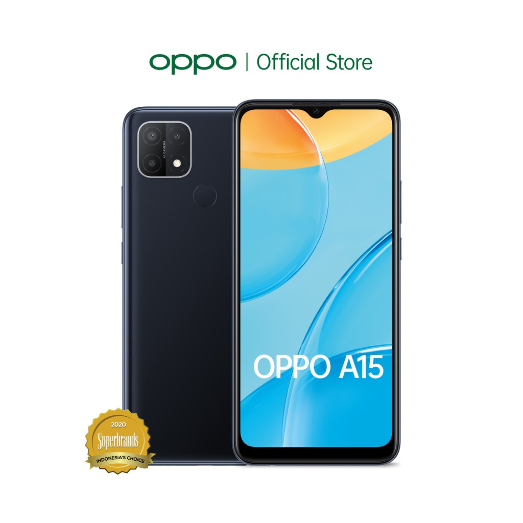 OPPO A15 3GB/32GB [4230 mAh, 13 MP, Fingerprint, Triple Camera]-Dynamic Black