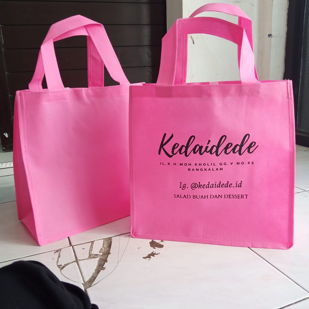 

[35x35 lebar 10/15/20] TAS SPUNBON CUSTOM UKURAN FREE SABLON