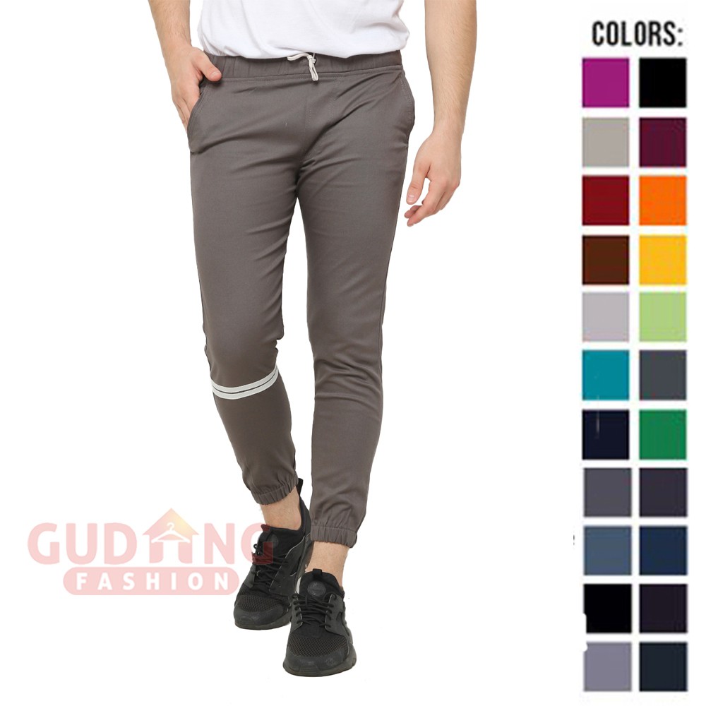 Celana Jogger Panjang Pria Keren Stretch - Banyak Pilihan Warna CLN (COMB)