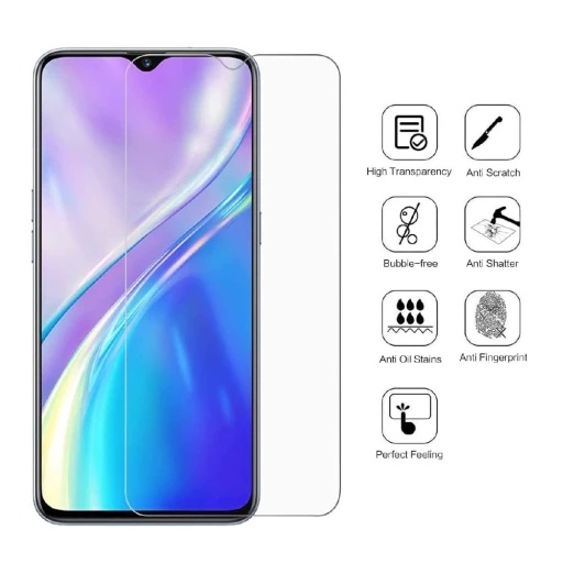 CLEAR TEMPERED GLASS REALME 5i / 5s / 5 / REALME 5 PRO / REALME 3 PRO / REALME 3 / REALME 2 / 2 PRO