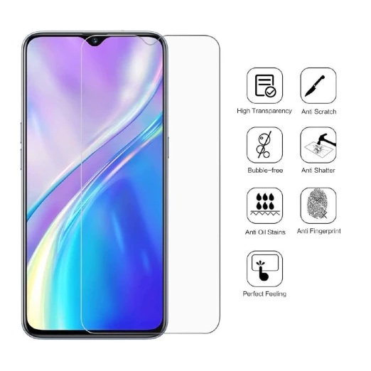 CLEAR TEMPERED GLASS REALME 5i / 5s / 5 / REALME 5 PRO / REALME 3 PRO / REALME 3 / REALME 2 / 2 PRO