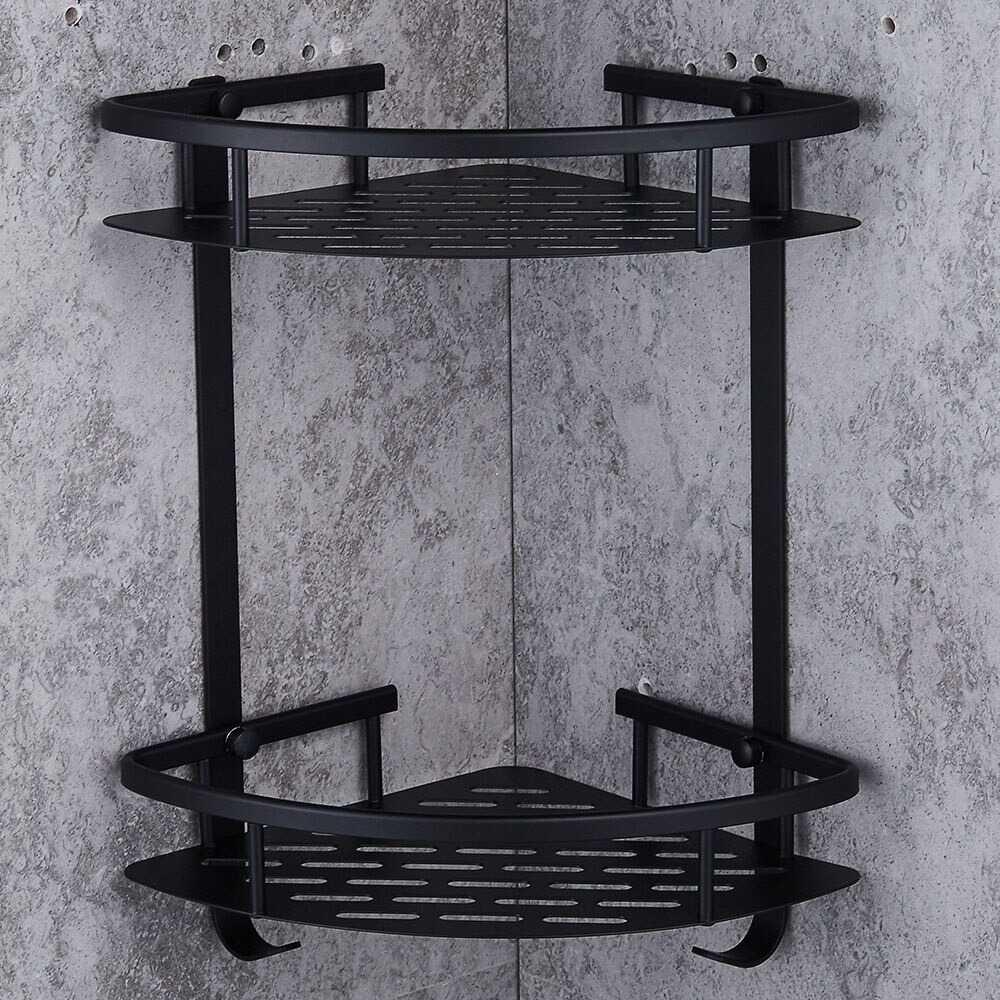 LemonBest Rak Aluminum Triangular Organizer Bathroom 2 Layers - G48 Rak Kamar Mandi Rak Susun Plastik Rak Kamar Mandi Tempel Kamar Aesthetic Rak Sudut Kamar Mandi Kaca Cermin Rak Sudut Cermin Kamar Mandi Kaca Kamar Mandi Rak Kamar Mandi Stainle