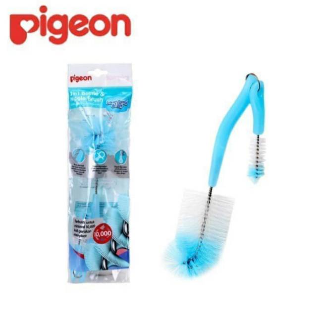 Pigeon 2in1 Bottle &amp; Nipple Brush (2 Ukuran)