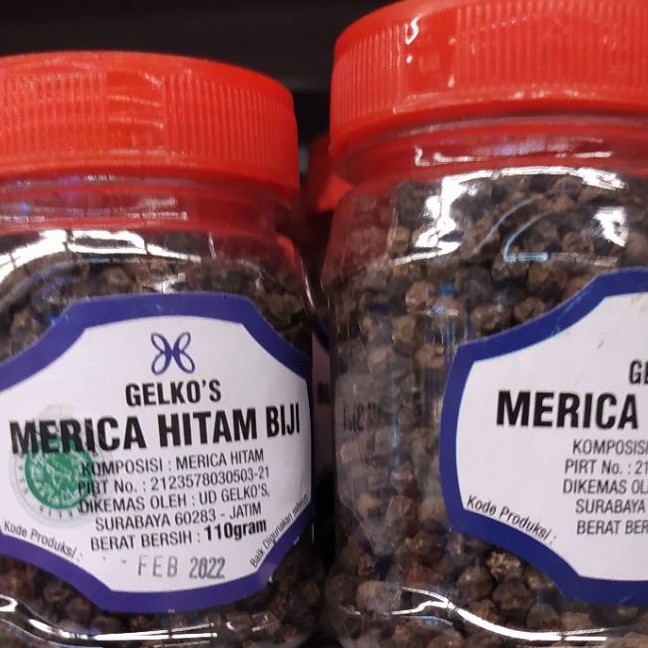

Gelko's Merica Hitam Biji 110 gram
