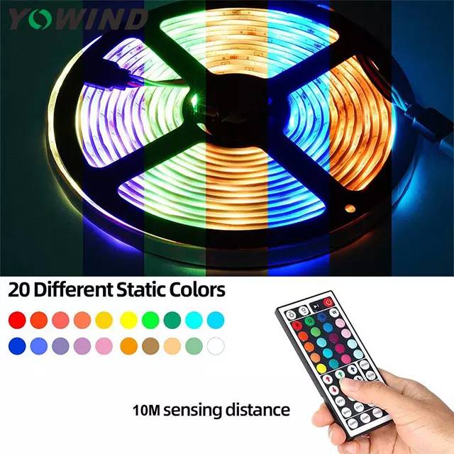 HANYA Lampu LED Strip RGB SMD 5050 Fleksibel 5M DC 12V IP33 IP44 WATERPROOF NONWATERPROO WARNA WARNI 4 PIN