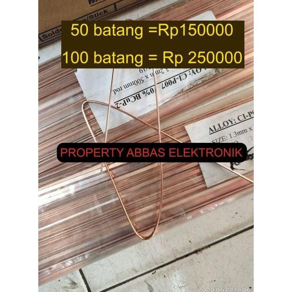 :::::::] KAWAT LAS PERAK TEMBAGA AC KULKAS 50 BATANG